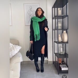 Emerald Green Women's Scarf felt oversized Kelly